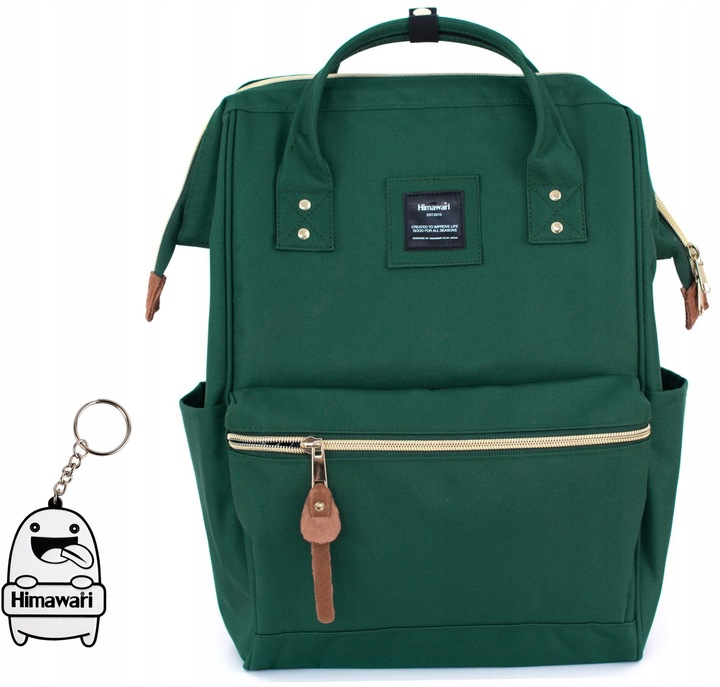 Dámsky mestský batoh Himawari Classic - do školy, ľahký Fľašová zelená