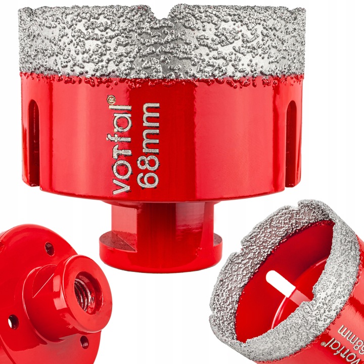 DIAMANTOVÁ OTVOROVÁ PÍLA ČIPKA VŔTAČKA 68 MM M14 GRES DLAŽDICE KAMEŇ GLAZÚRA