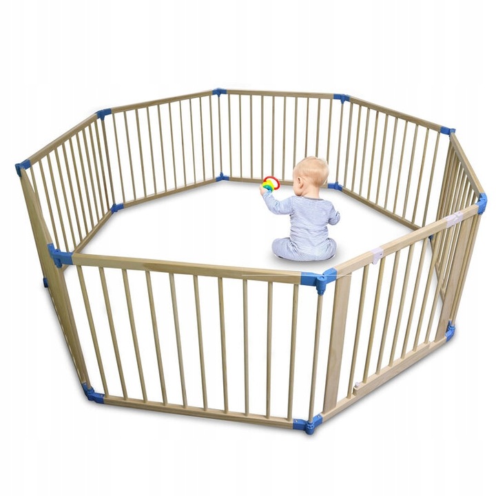 DREVENÁ OHRÁDKA Ø 150 cm MODULÁRNA S SKLOPNOU BRÁNOU, VEĽKÁ, PRÍRODNÁ VÝPREDAJ