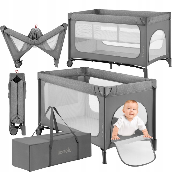 Detská cestovná postieľka MATRAC PREMIUM taška Lionelo Jasmin Easy