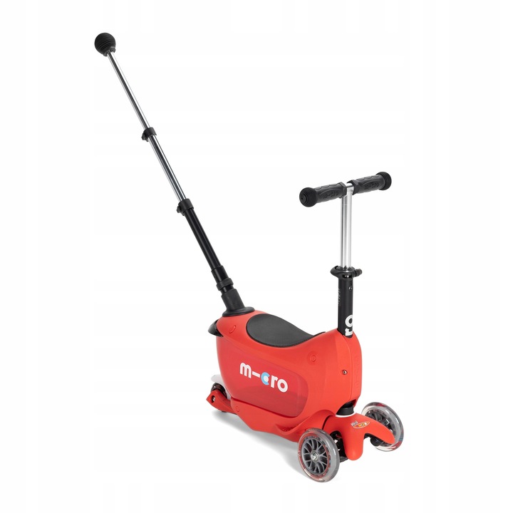 Detská trojkolesová kolobežka Micro Mini2go Deluxe Plus červená OS