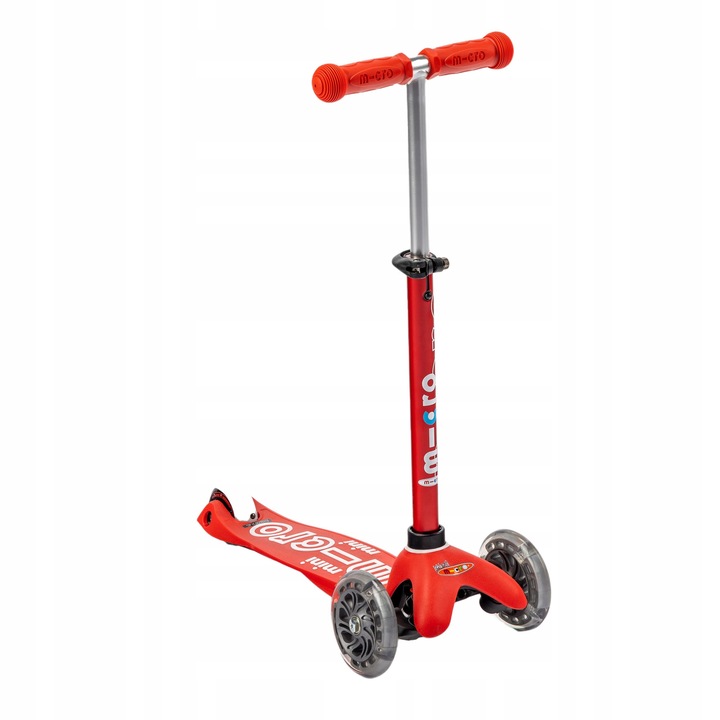 Detská trojkolesová kolobežka Micro Mini Micro Deluxe LED red OS