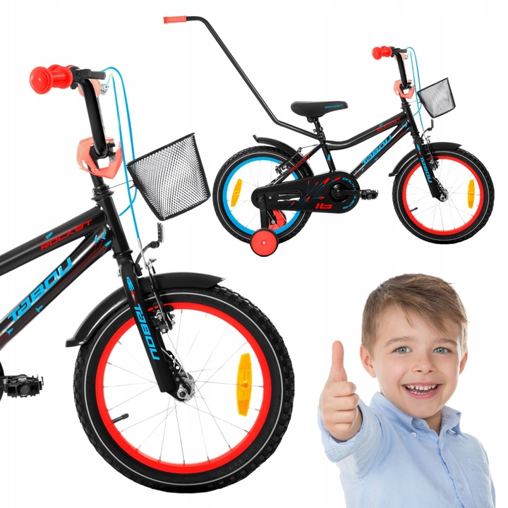 DETSKÝ BICYKEL 12 PALCOV TABOU ROCKET ĽAHKÝ VODIACI PRVOK PRE CHLAPCA ZĽAVA