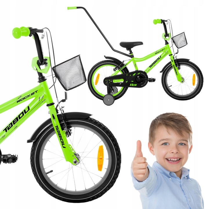 DETSKÝ BICYKEL 14-PALCOVÝ TABOU ROCKET ĽAHKÝ VODIACI PRVOK PRE CHLAPCA