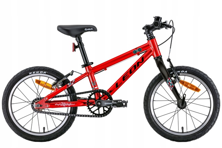 Detský bicykel Leon GO Vbr koleso 16" červený