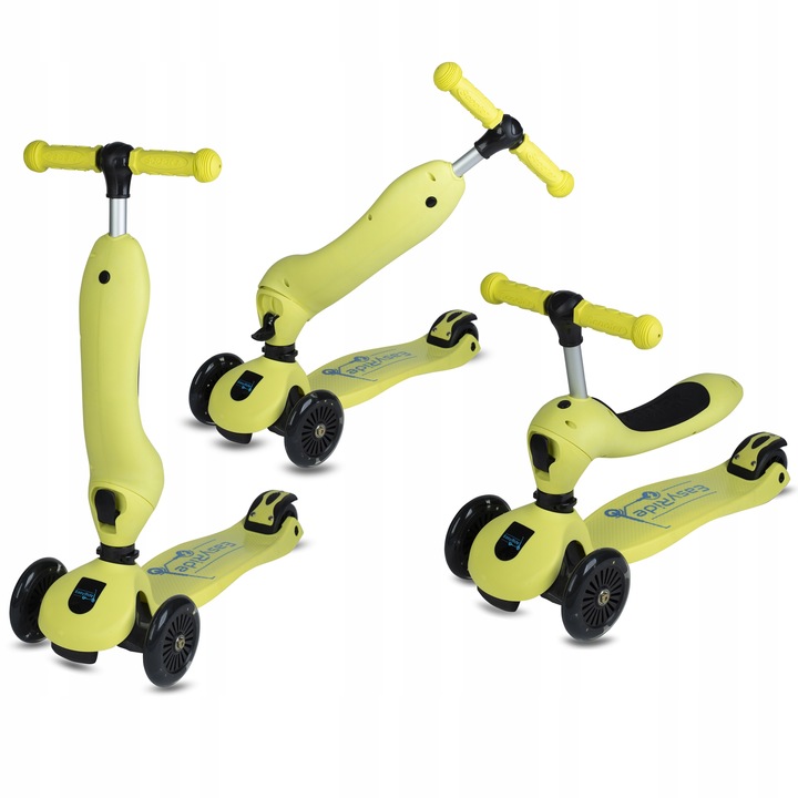 Detská kolobežka Easy Ride Jazdidlo 2v1 Žltá 1-5 rokov Skladacia
