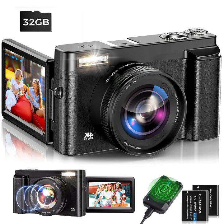 Digitálny fotoaparát Bedee Digitálne fotoaparáty čierne
