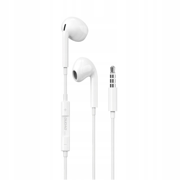 Dudao slúchadlá do uší s konektorom minijack 3.5 mm, biele