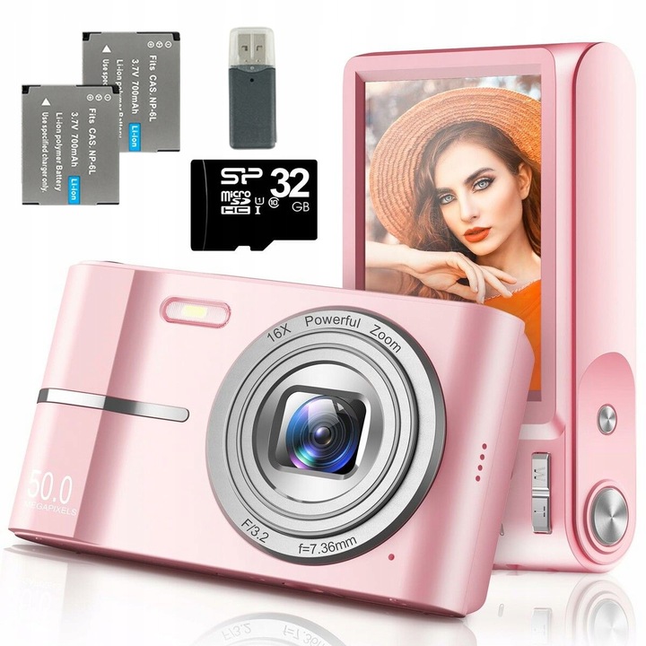 Digitálny fotoaparát Bedee DIGITÁLNY PRENOSNÝ FOTOAPARÁT ružový