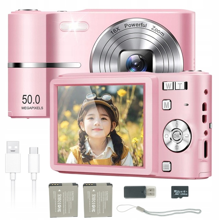 Digitálny fotoaparát Bedee HD 1080P 50MP Digital Camera ružový