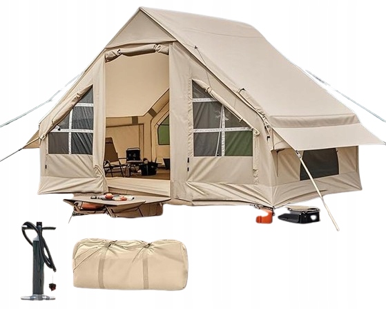 DanCoom Nafukovací Kempingový Stan 4-6 Osobný priestor Komfort