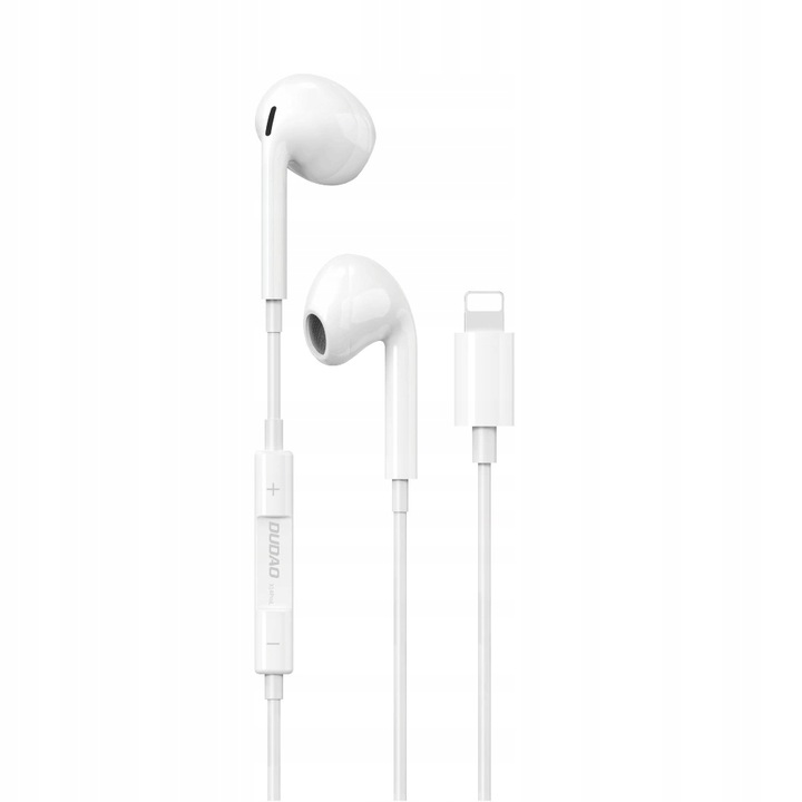 Dudao X14PROL-W1 slúchadlá do uší s konektorom Lightning, biele (X14PROL-W1)
