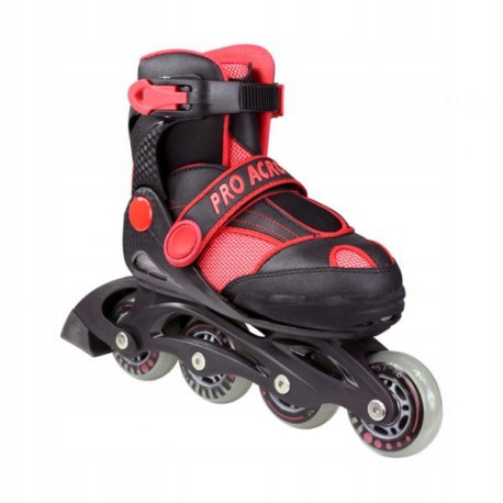Detské nastaviteľné kolieskové korčule pro acro red kolieska 64 mm veľkosť 30-33