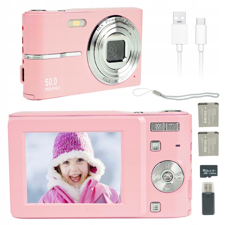 DIGITÁLNY FOTOAPARÁT HD 1080P 44MP 16X ZOOM + 32 GB TF KARTA S FUNKCIOU NAHRÁVANIA