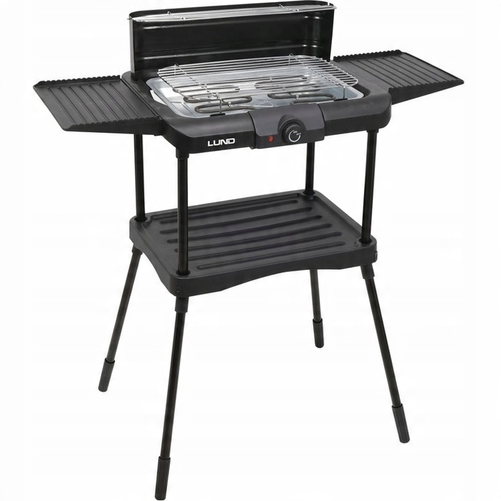 ELEKTRICKÝ STOJANOVÝ GRIL 2000 W 36 X 22,5 CM POLICA LUND 67423 REGULÁCIA