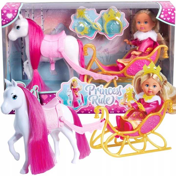 EVI LOVE PRINCEZNÁ JAZDA MALÝ SET BÁBIKA V KOČI + PRÍSLUŠENSTVO
