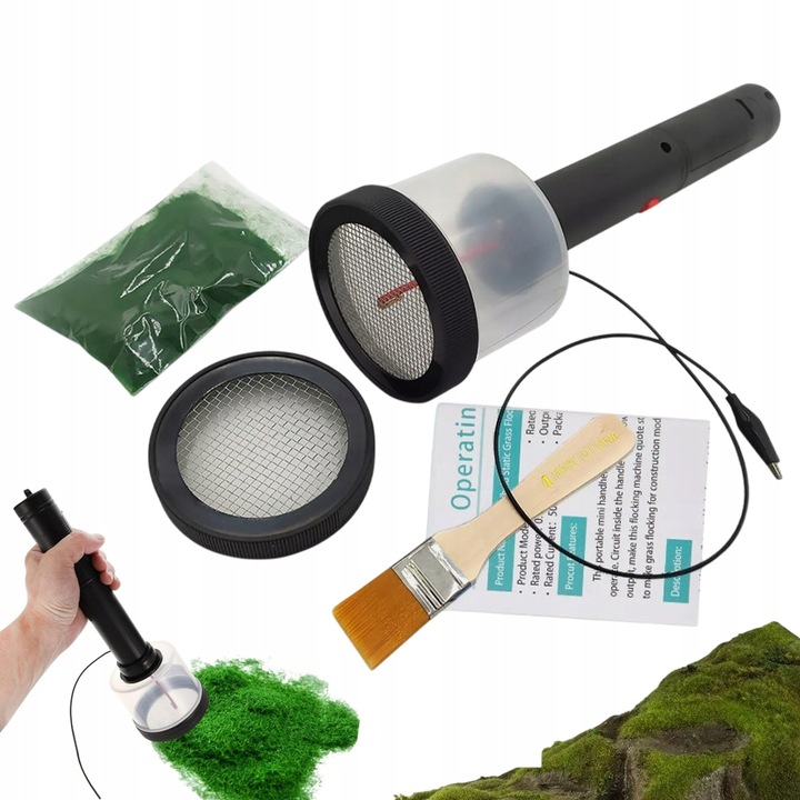 ELEKTROSTATICKÝ FLOKOVACÍ STROJ S DVOMA SIEŤAMI NA VÝSADBU TRÁVY