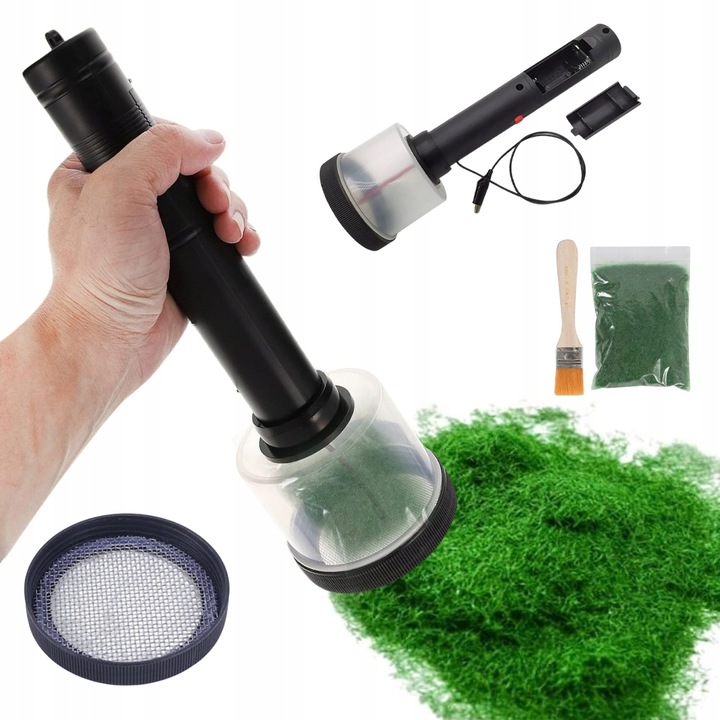 ELEKTROSTATICKÝ STROJ NA VÝSADBU TRÁVY S DVOMA KRYTMI LACNÉ