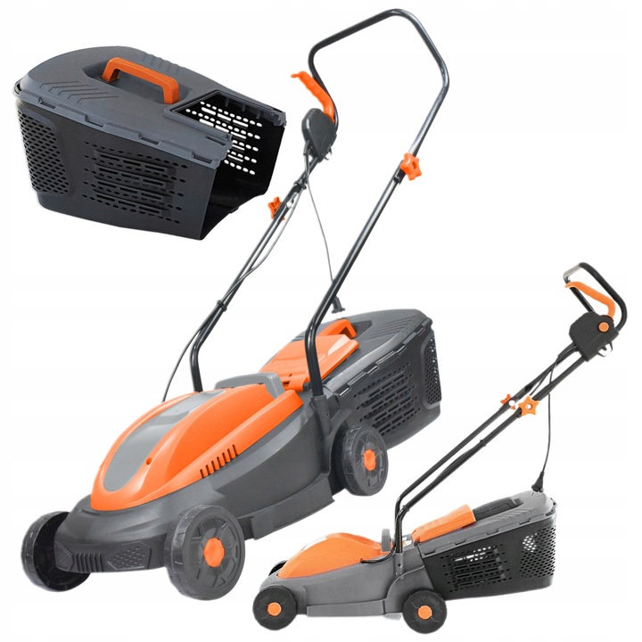 ELEKTRICKÁ KOSAČKA NA TRÁVU 2400W NÔŽ 32CM ĽAHKÝ KÔŠ 25L S NASTAVENÍM KD