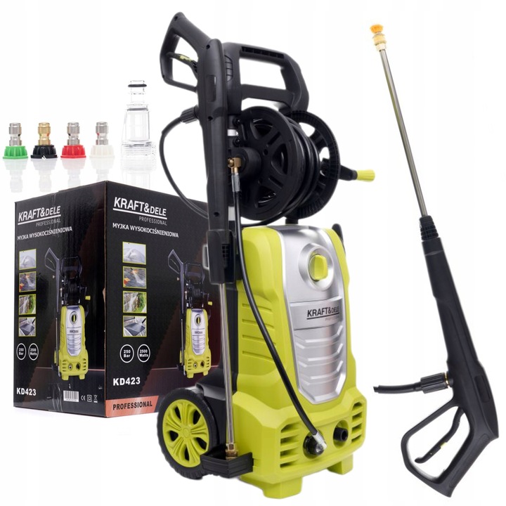 ELEKTRICKÁ VYSOKOTLAKOVÁ UMÝVAČKA SADA 250 bar 2500W Kraft&Dele KD423