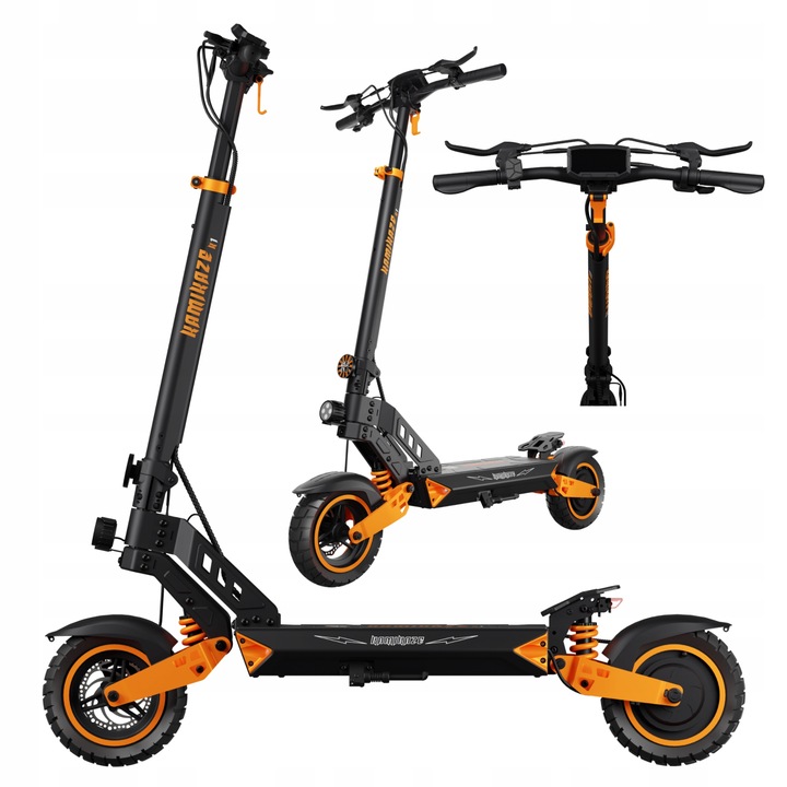 Elektrické vozidlo Kamikaze K1 – výkon 1400 W, rýchlosť 45 km/h, batéria 15 Ah elektrokolobežky