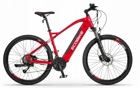 Elektrický bicykel Ecobike SX 4 červený Greenway 36V 14,5Ah (522Wh) 2024