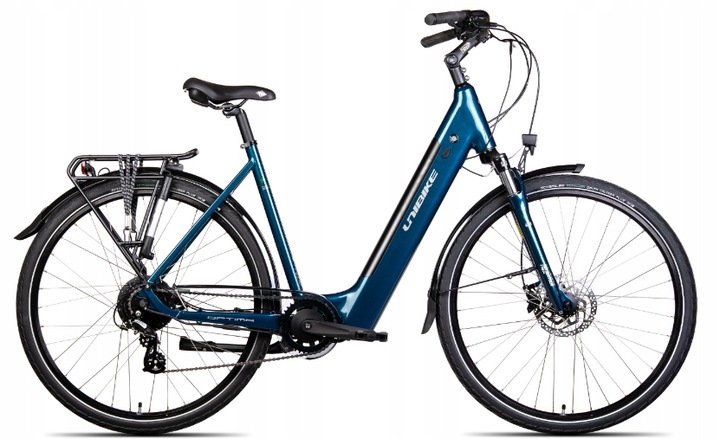 Elektrický bicykel Unibike Optima modrý 2024