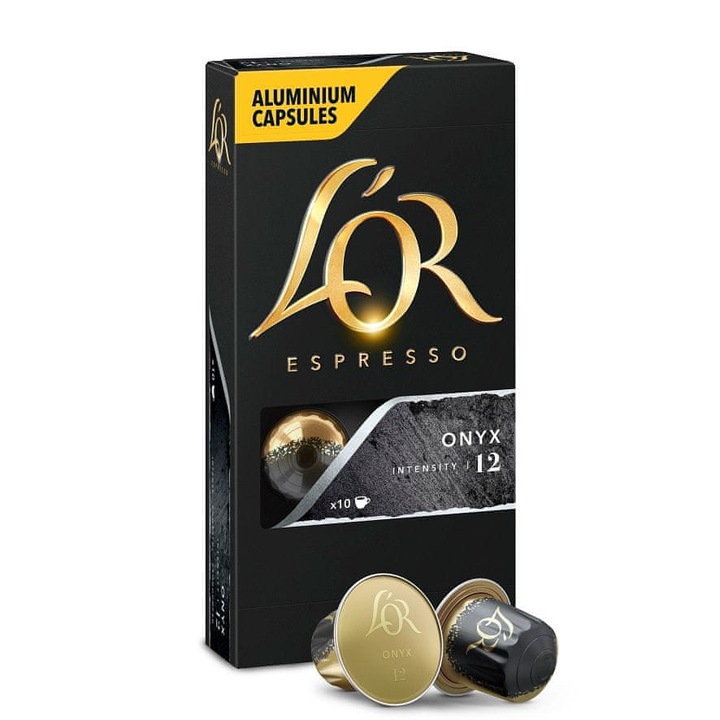 Hliníkové kapsule L"Or Espresso Onyx 100 kompatibilné s kávovarmi Nespresso