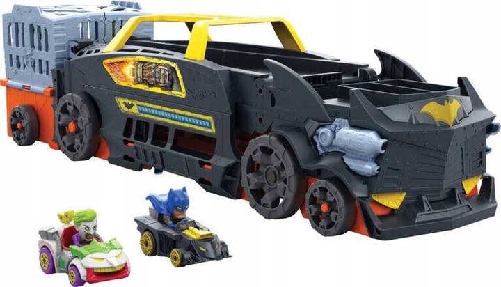 HOT WHEELS TRANSPORTER BATMAN ODŤAHOVKA PRETEKÁRSKA DRÁHA VYSTREĽOVAČ AUTÍČKA HXN21