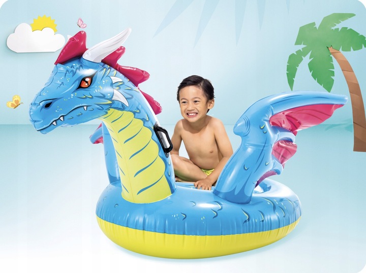 Intex Nafukovací pontón Drak 201 x 191 cm Matrac na plávanie pre deti Pláž najlacnejšie