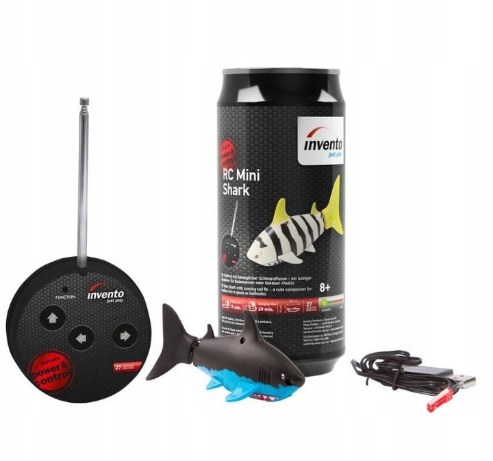 INVENTO - RC Mini Shark riadený plávajúci čierny - 37200