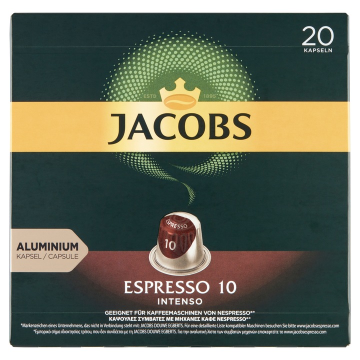 Jacobs Espresso intenzita 10, 20 ks