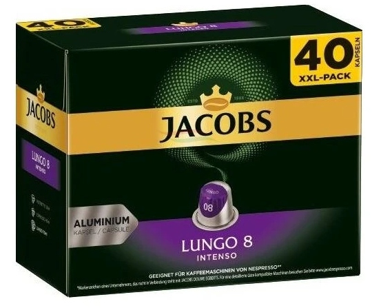 Jacobs Lungo intenzita 8, 40 ks kapsúl, kompatibilná s kávovarmi Nespresso