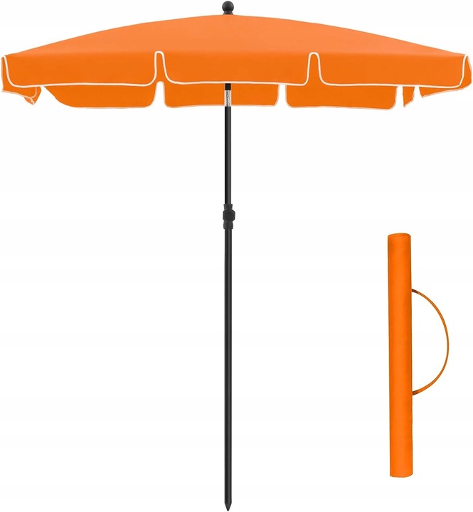 Klasický dáždnik Songmics oranžový 125 x 240 cm PLÁŽOVÝ PARASOL