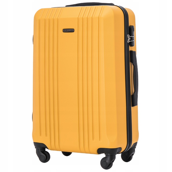 Kufor cestovný na 4 KOLESÁCH z ABS batožina registrovaná žltá 63L WINGS