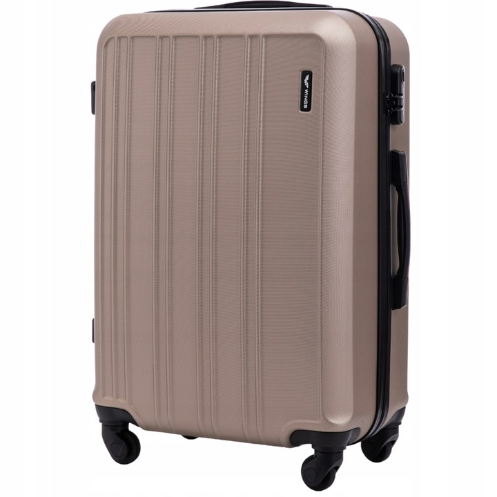 Kufor XL cestovná batožina na dovolenku 4 kolieska ABS, šifrovaný zámok WINGS