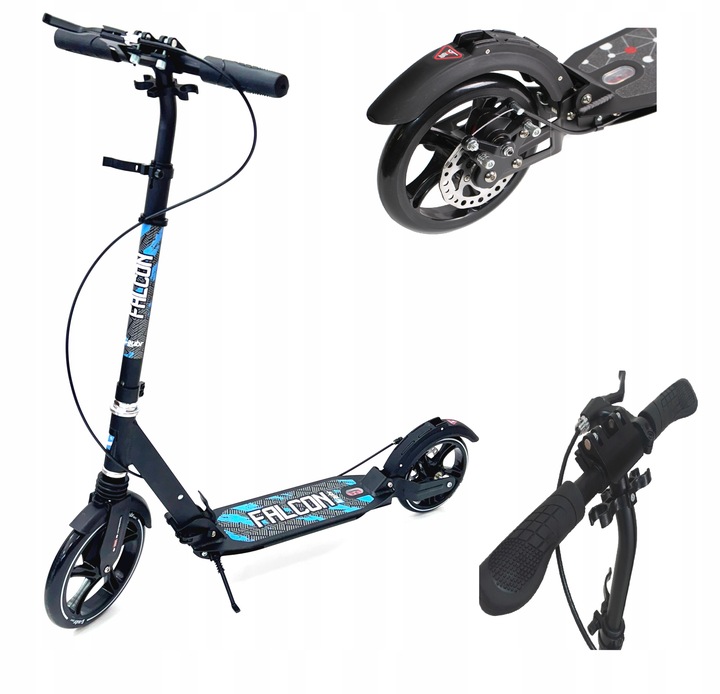 Kolobežka X Falcon BB KOTÚČOVÁ BRZDA VEĽKÉ KOLESÁ 230/200 mm SILNÁ!