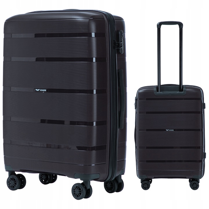 Kufor stredný cestovný tvrdý WINGS HAWFINCH 3.0 BLACK