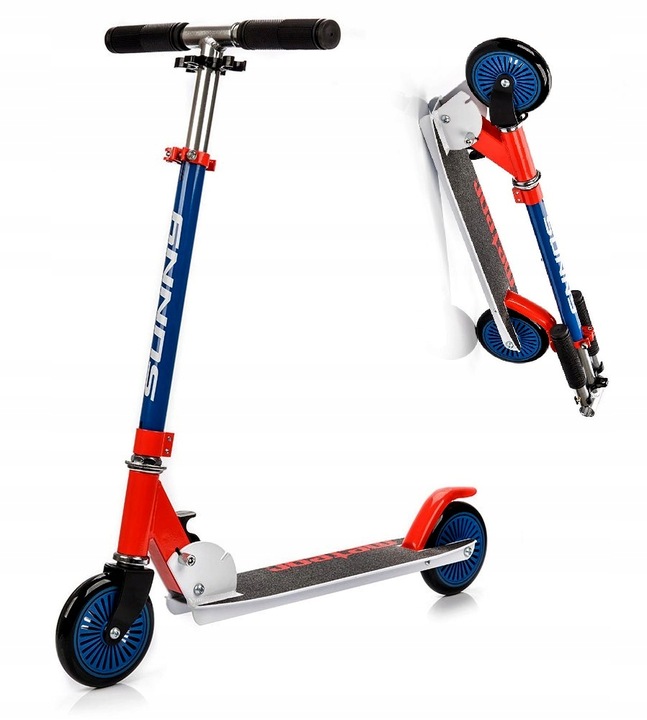 KOLOBEŽKA PRE DETI METEOR SUNNY, SKLADACIA, ABEC-7, 82A, červeno-modrá