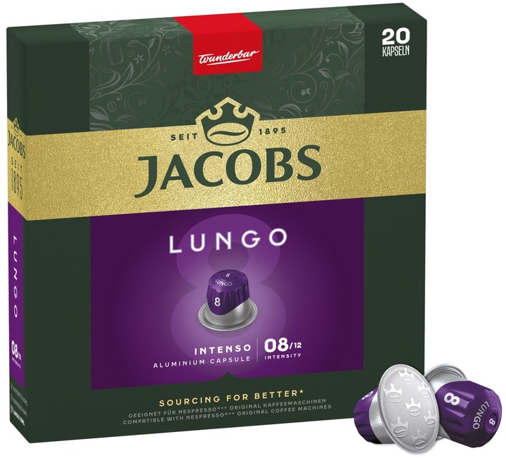 Kapsule pre Nespresso Jacobs Lungo 8 Intenso 20 ks