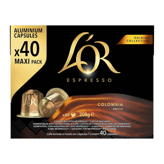 Kapsule pre Nespresso L"OR Espresso Colombia 40 ks