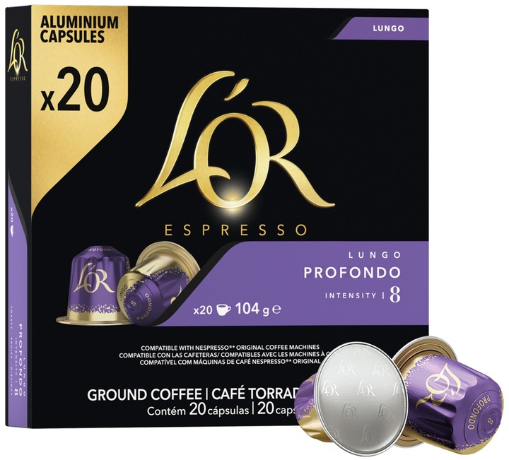 Kapsule pre Nespresso L"OR Lungo Profondo 20 ks