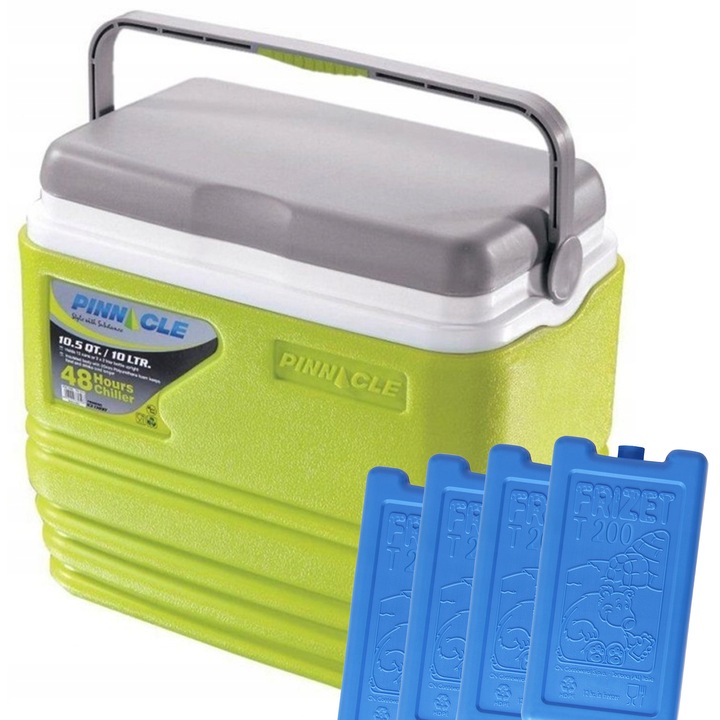 Kempingová chladnička Pinnacle TPX7013 10L zelená + 4 chladiace vložky SADA