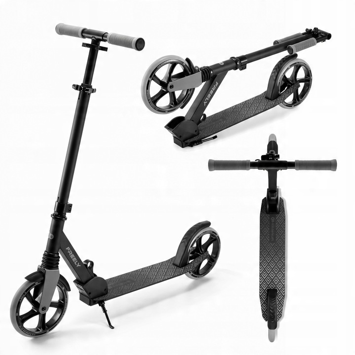 Kinderkraft skladacia kolobežka pre deti do 100 kg FREELY čierna