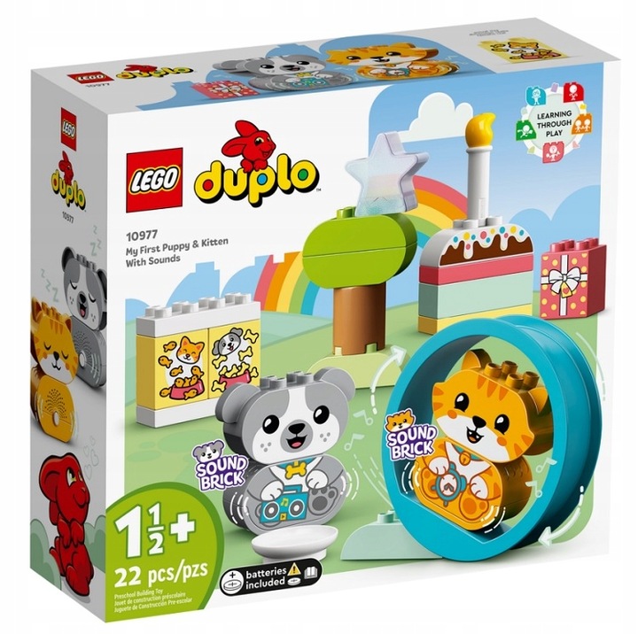 Kocky LEGO DUPLO 10977 Moje prvé šteniatko a mačiatko so zvukmi