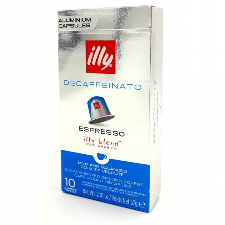 Kapsule illy NESPRESSO DECAFFEINATO 10 ks