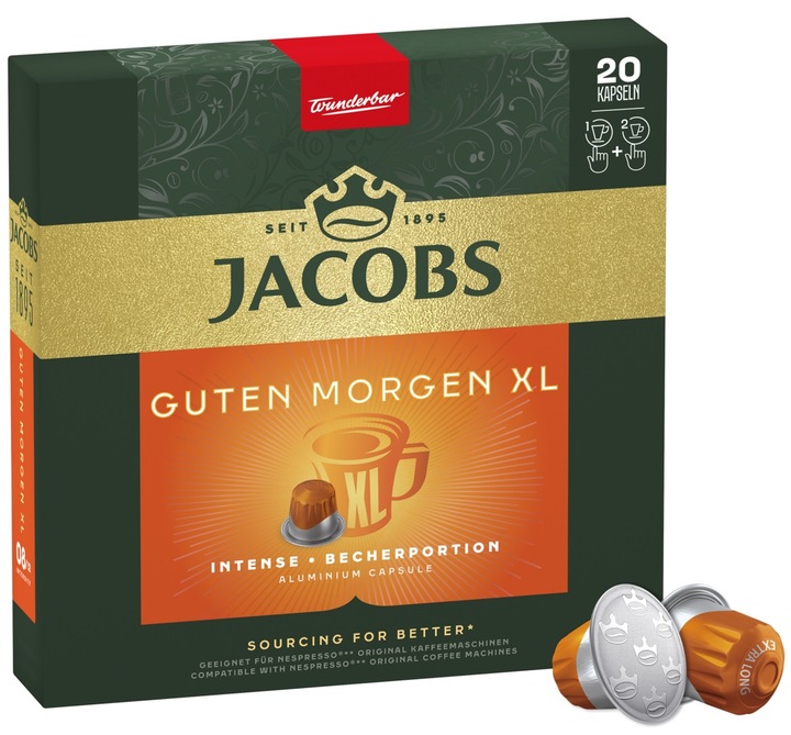 Kapsule pre Nespresso JACOBS Guten Morgen XL Intense 20 ks