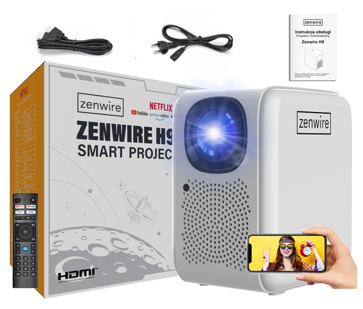 LED projektor Zenwire H9 biely