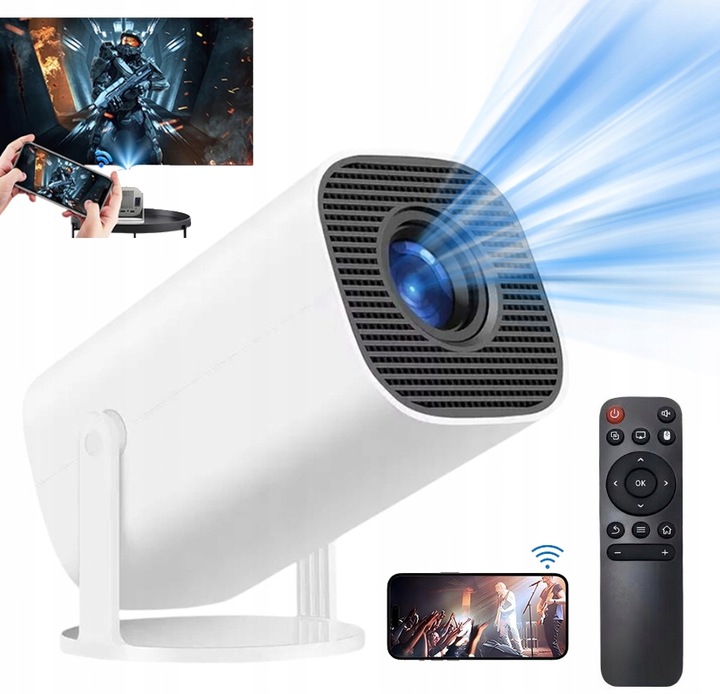 LCD projektor Xinowy HY260 Pro 1080P Mini Portability Android Smart TV biely