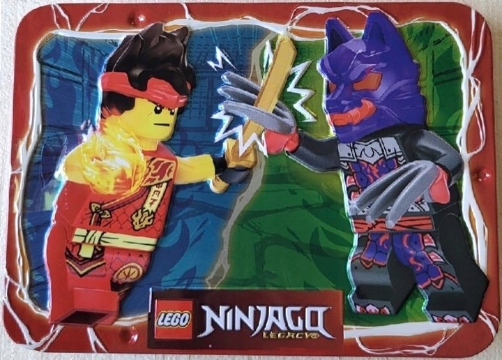 LEGO Kovová krabička Ninjago Kai vs. Wolf Mask Warrior 112502